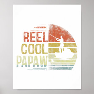 Póster Regalos de pesca de Papaw geniales Carrete Regalo