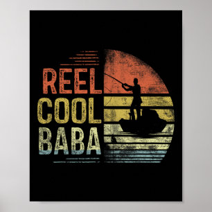 Póster Regalos de pesca para Baba genial Reel cumpleaños 