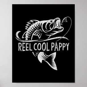 Póster Regalos de pesca para Pappy genial Día del Padre 
