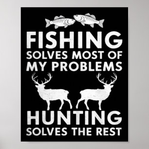 Póster Regalos de Pesca y Caza Día del Padre Humor Cazado