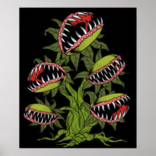 Póster Regalos de plantas carnívoras Monster Venus Fly Tr