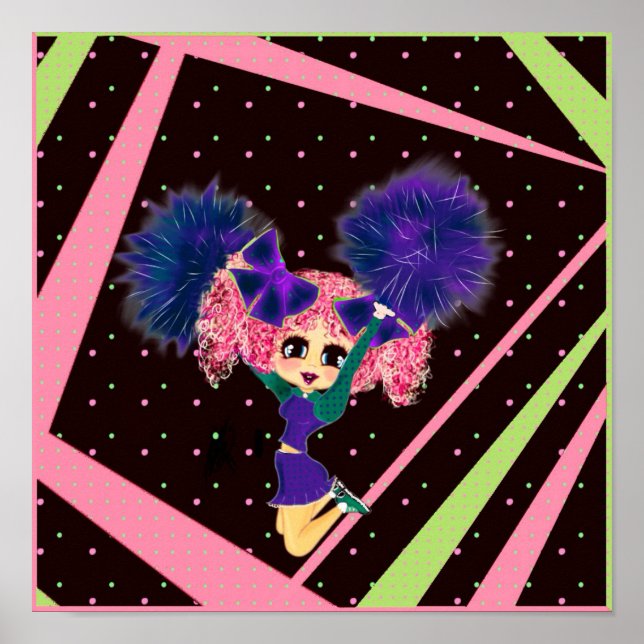 Póster Regalos de porrista de corte personalizado (Frente)