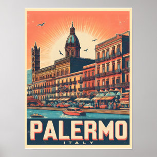 Póster Regalos de recuerdo de Palermo sicily italiano