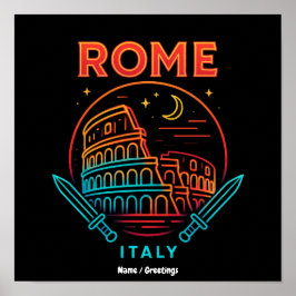 Póster Regalos de Recuerdos Geniales del Coliseo de Roma