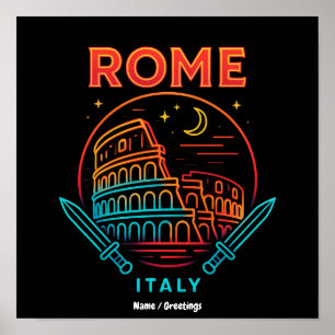 Póster Regalos de Recuerdos Geniales del Coliseo de Roma