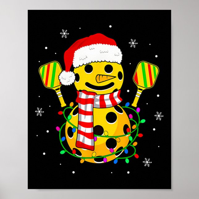 Póster Regalos De Snowman De Santa Hat Para Xmas (Frente)