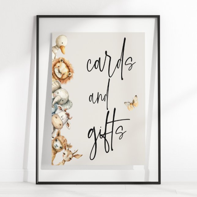 Póster Regalos de tarjetas de Baby Shower para animales d (Subido por el creador)