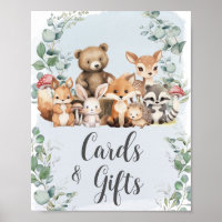 Regalos de tarjetas de Baby Shower para animales d