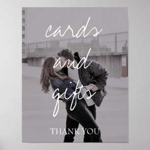 Póster Regalos de Tarjetas de Caligrafía Blanca de Britta