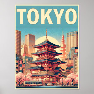 Póster Regalos de viaje de Tokio Japón