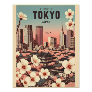 Póster Regalos de viaje de Tokio Japón