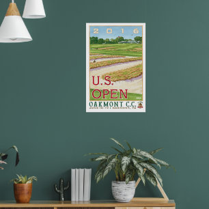 Póster Regalos del Club Campestre Oakmont de golf Abierto