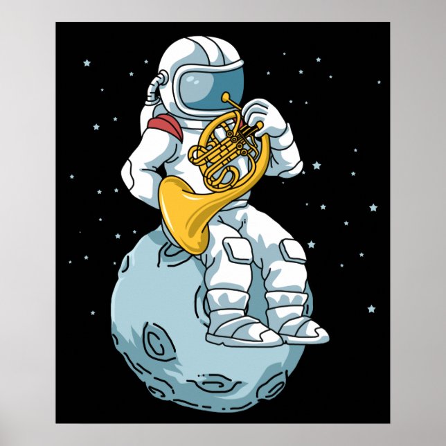 Póster Regalos del Cuerno Francés Hombres Música Brass Cu (Frente)