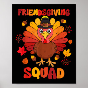 Póster Regalos del Día de Acción de Gracias de Friendsgiv