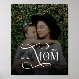 Póster Regalos del Día de la Madre con Foto de Mejor Mamá
