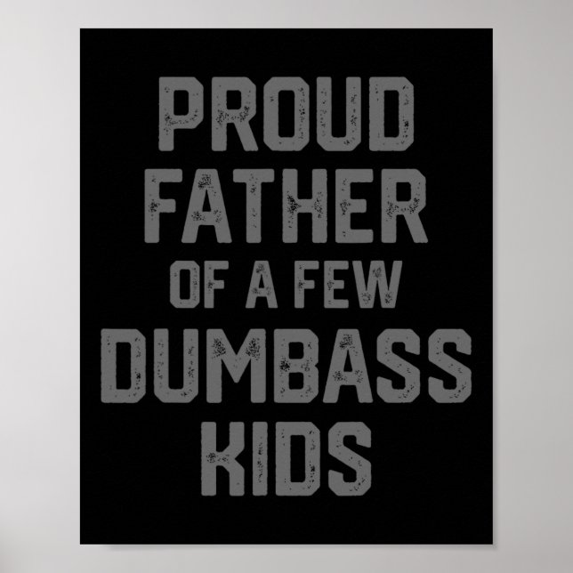 Póster Regalos Del Día Del Padres Para Padre De Niños (Frente)