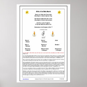 Póster Regalos del Espíritu Santo