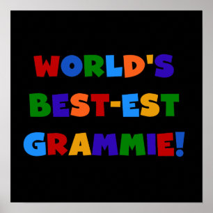 Póster Regalos del Mejor-est Grammie del mundo brillante