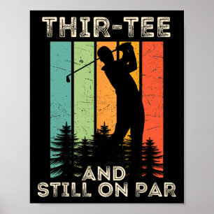 Póster Regalos divertidos de golfista vintage retro - Cum