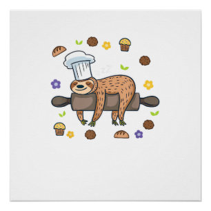 Póster Regalos Divertidos de Repostería - Panadero Perezo