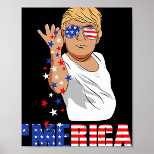 Póster Regalos divertidos de Trump Salt Merica Libertad 4