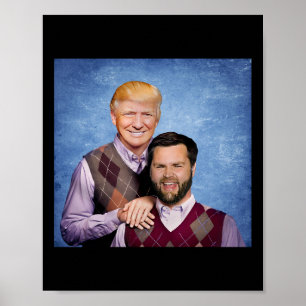 Póster Regalos Divertidos Hermanos Trump Vance 2024 Trump