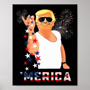 Póster Regalos divertidos Trump Sal Merica Libertad 4 de