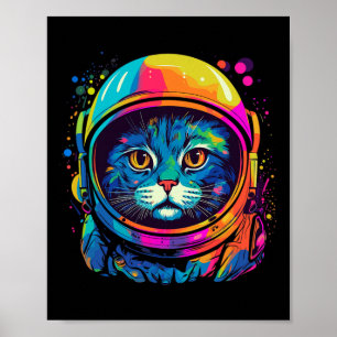Póster Regalos Espaciales Gato Madre Gato Papá Hombres Mu