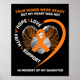 Póster Regalos Hombres En Memoria De Mi Hija Leucemia