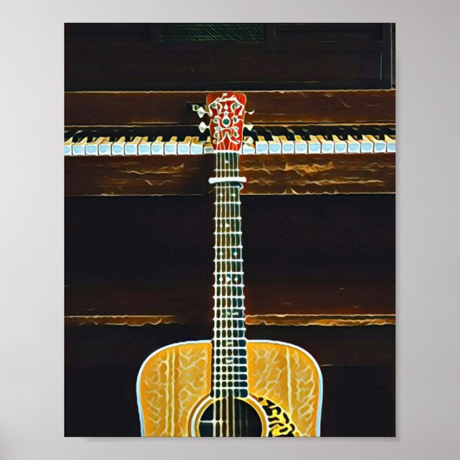 Póster Regalos para amantes de la guitarra (Frente)