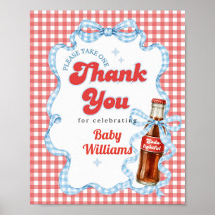 Póster Regalos para Baby Shower con Tema de Refresco She