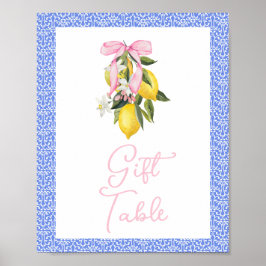 Póster Regalos para Baby Shower La Dolce Vita Limón Lazo 