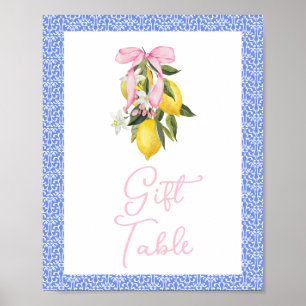 Póster Regalos para Baby Shower La Dolce Vita Limón Lazo 