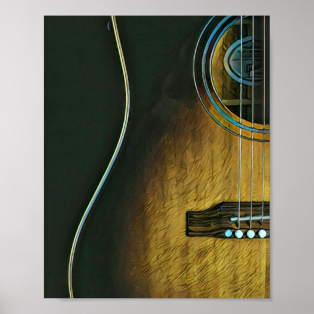 Póster Regalos para los amantes de la guitarra (Frente)