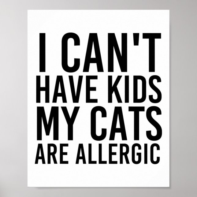 Póster Regalos para los amantes del gato que no puedo ten (Frente)