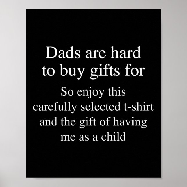 Póster Regalos Para Papás Que Son Difíciles De Comprar Pa (Frente)