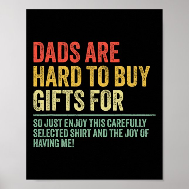 Póster Regalos Para Papás Que Son Difíciles De Comprar Pa (Frente)