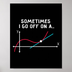 Póster Regalos para profesores de matemáticas - A veces m