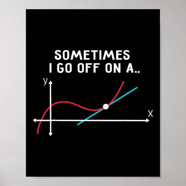 Póster Regalos para profesores de matemáticas - A veces m (Frente)