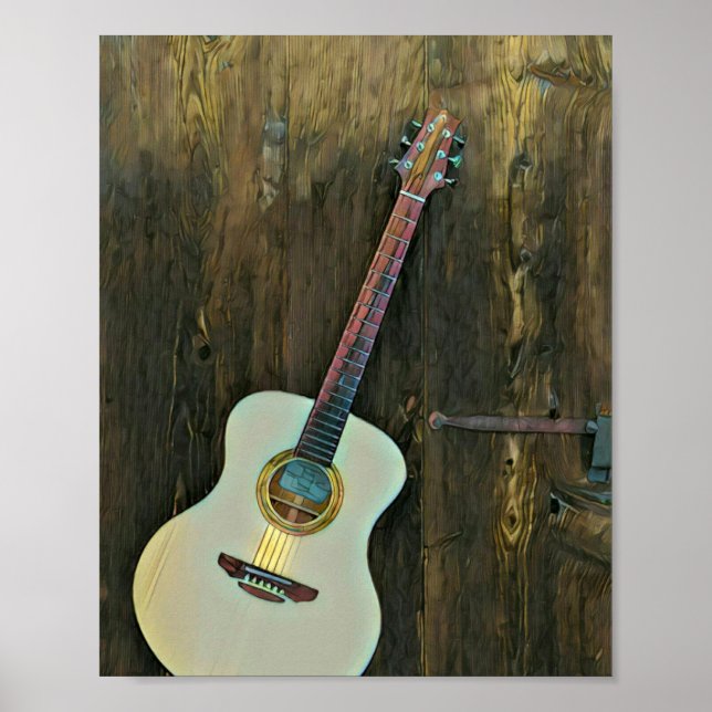 Póster Regalos para un guitarrista musical (Frente)