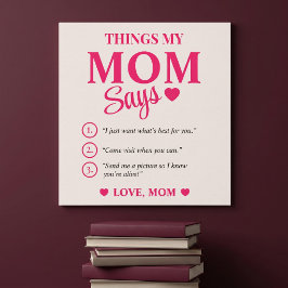 Póster Regalos personalizados para mamá con frases que di