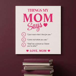 Póster Regalos personalizados para mamá con frases que di