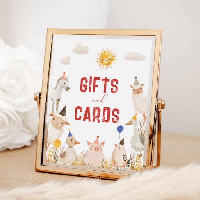 Póster Regalos temáticos de la granja Rótulo de cumpleaño (Subido por el creador)