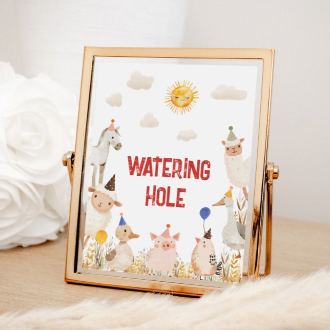 Póster Regalos temáticos de la granja Rótulo de cumpleaño (Subido por el creador)