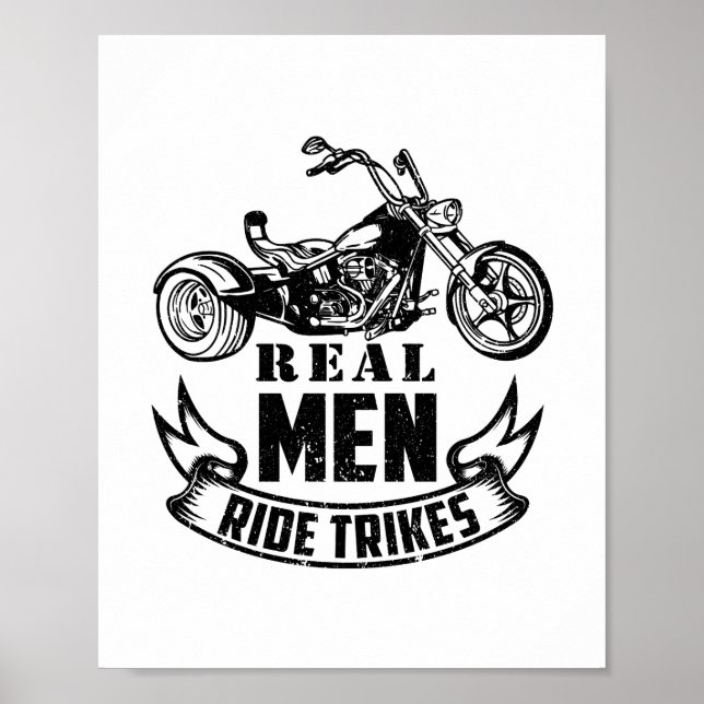 Póster Regalos Trike para Hombres | Motocicleta Triker (Frente)