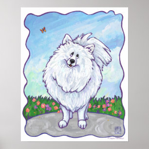 Póster Regalos y accesorios de Pomerania Blanca