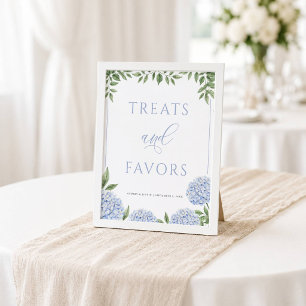 Póster Regalos y Favores de Bodas de Hortensias Azules