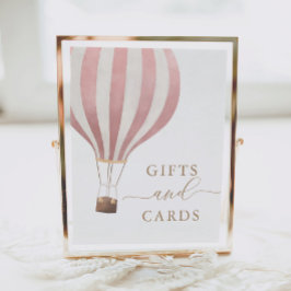 Póster Regalos y tarjetas Baby Shower de globo aerostátic