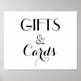 Póster Regalos Y Tarjetas Boda Guión Rótulo