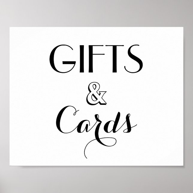 Póster Regalos Y Tarjetas Boda Guión Rótulo (Frente)